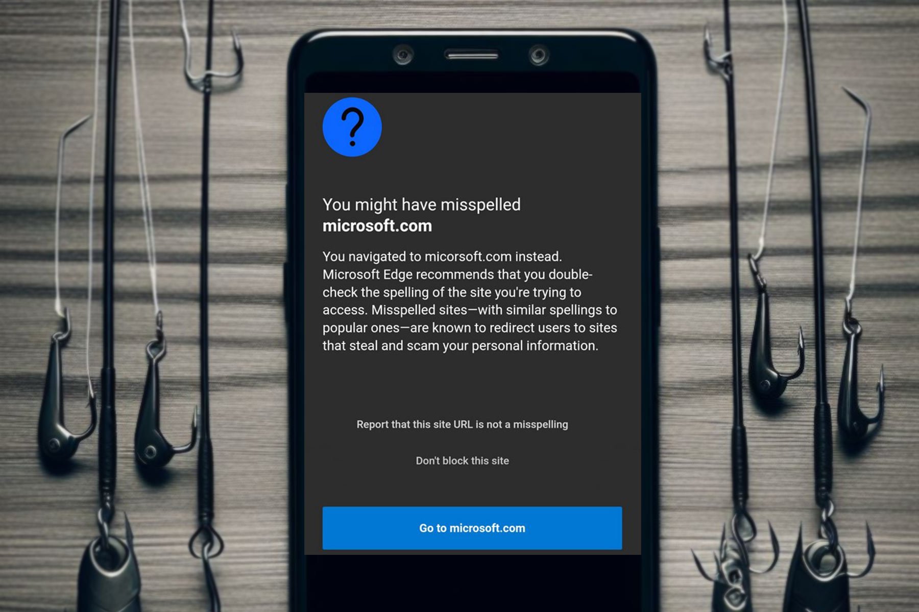 Website typo protection edge android