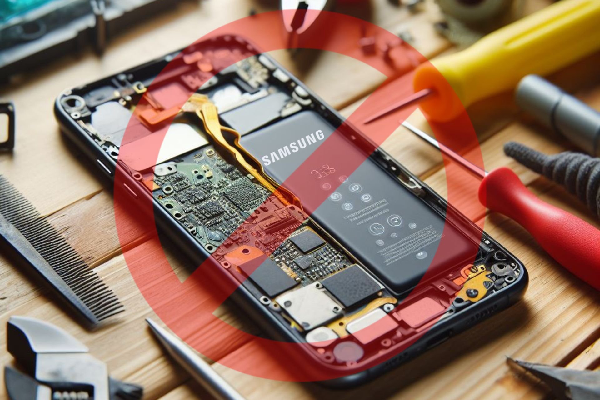 Samsung contract preventing service centers from repairing phones