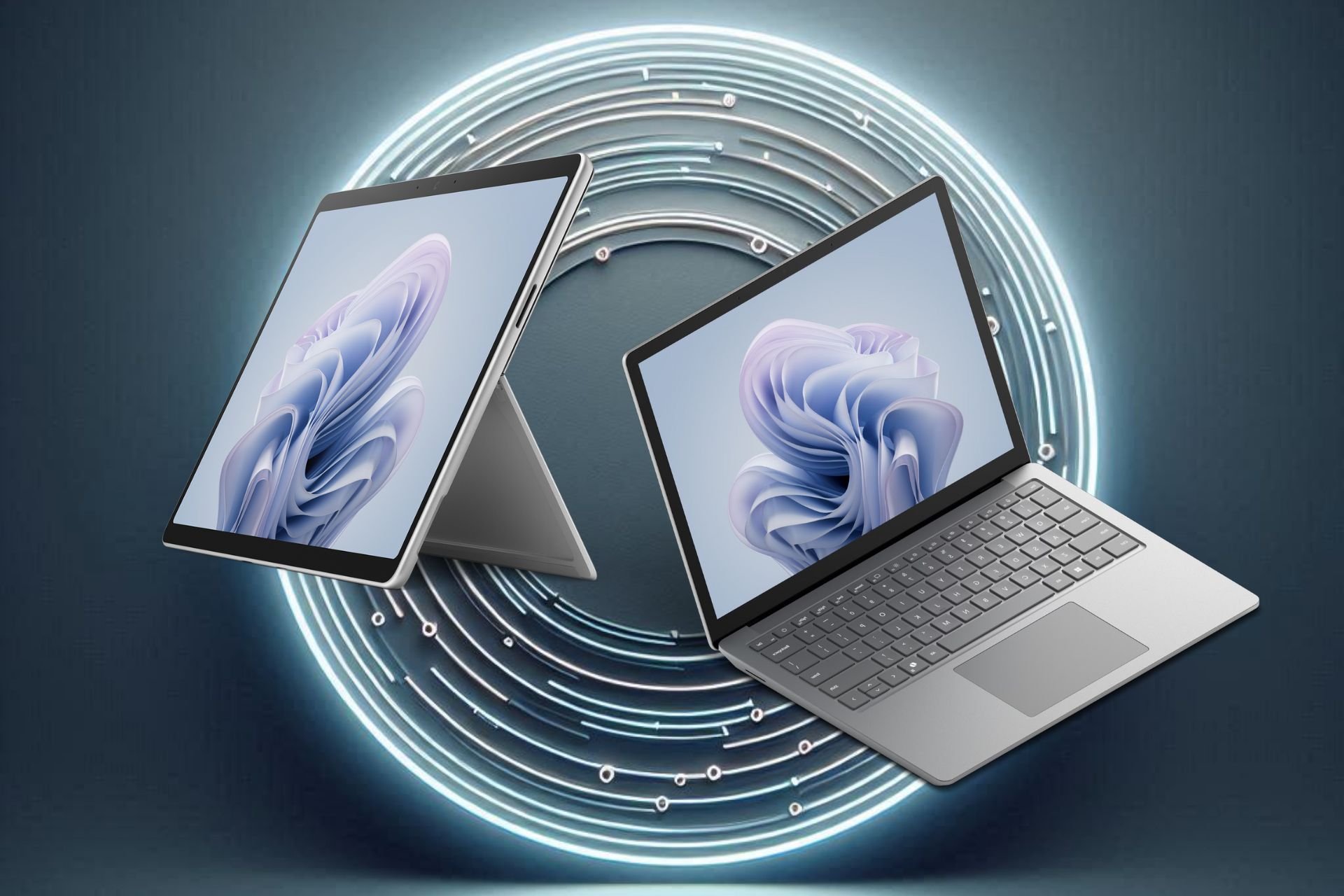 Windows on ARM PCs on an AI generated background