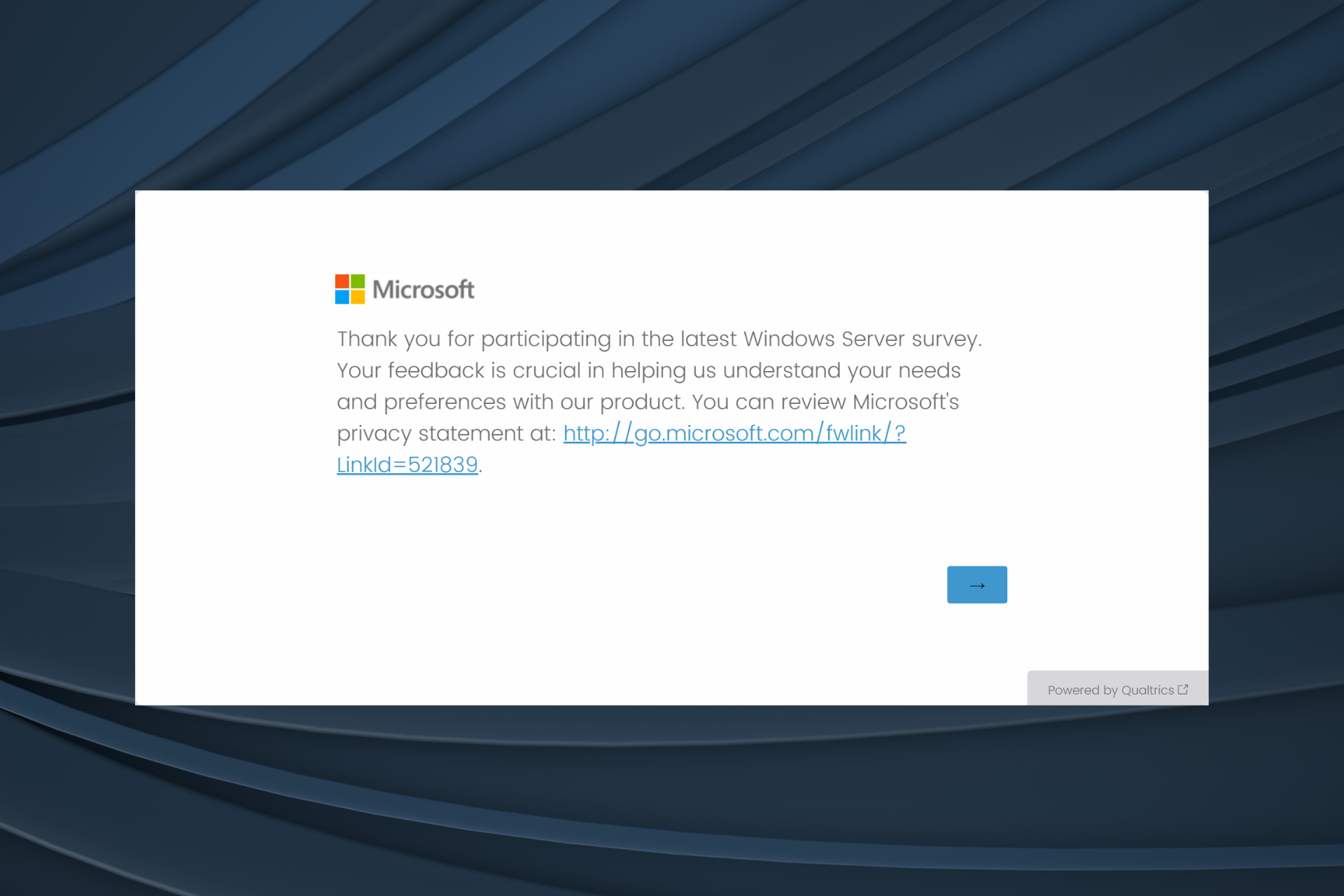 Windows server survey