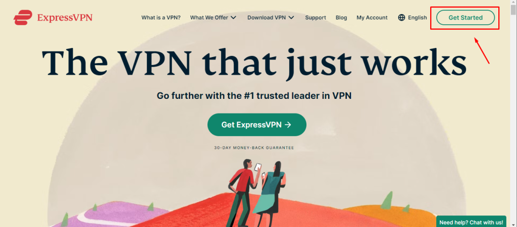 ExpressVPN website