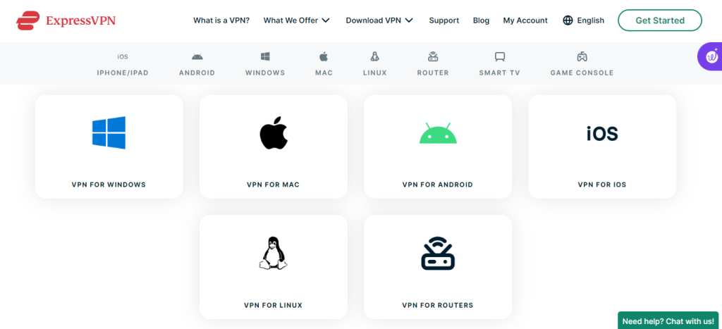 ExpressVPN apps