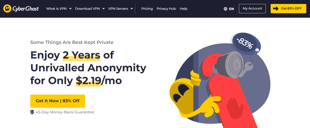 CyberGhost website