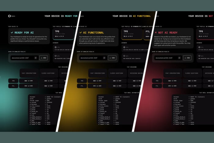 How to perform the Opera AI-ready PC test