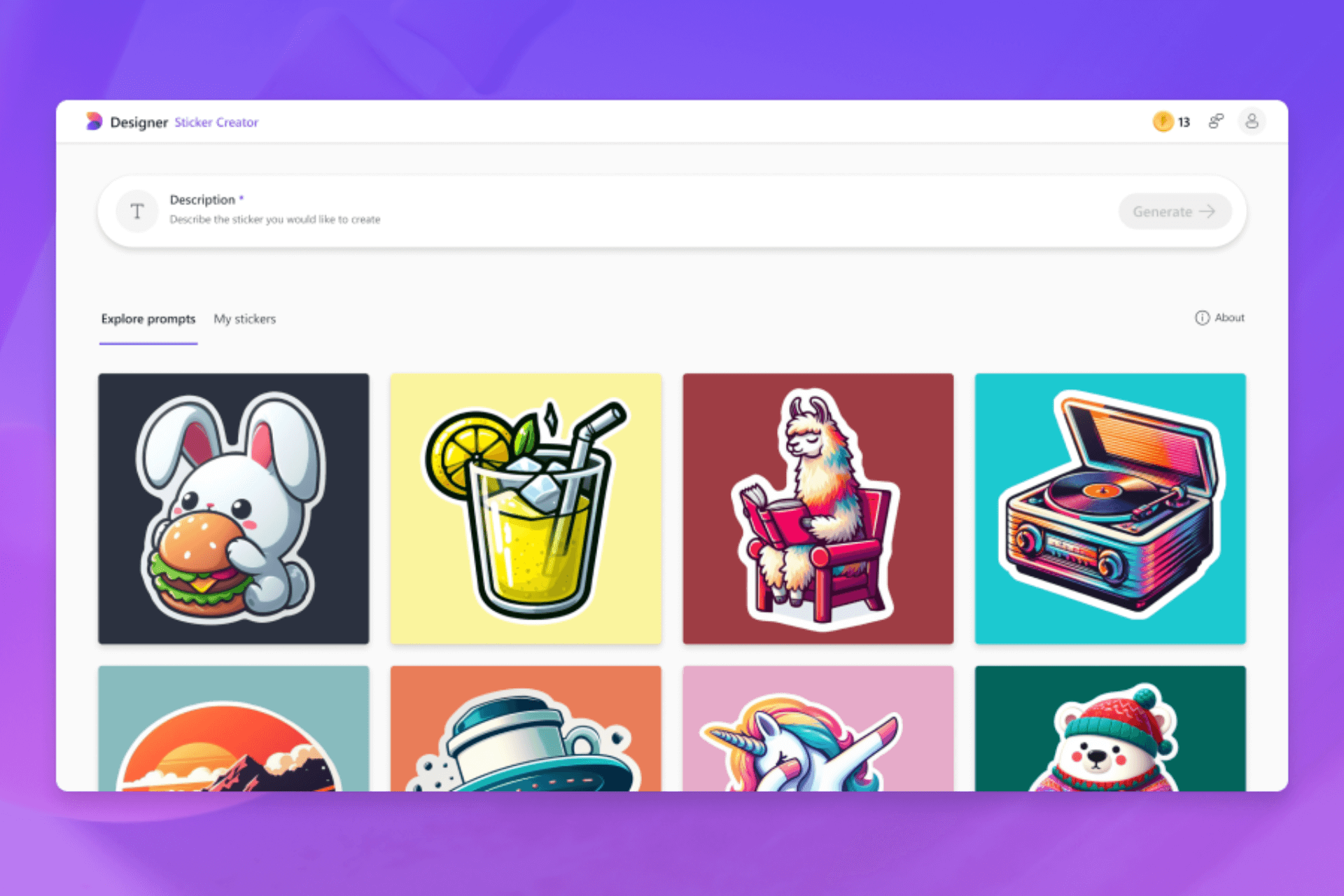 Microsoft Designer: Create customized stickers with Sticker Creator