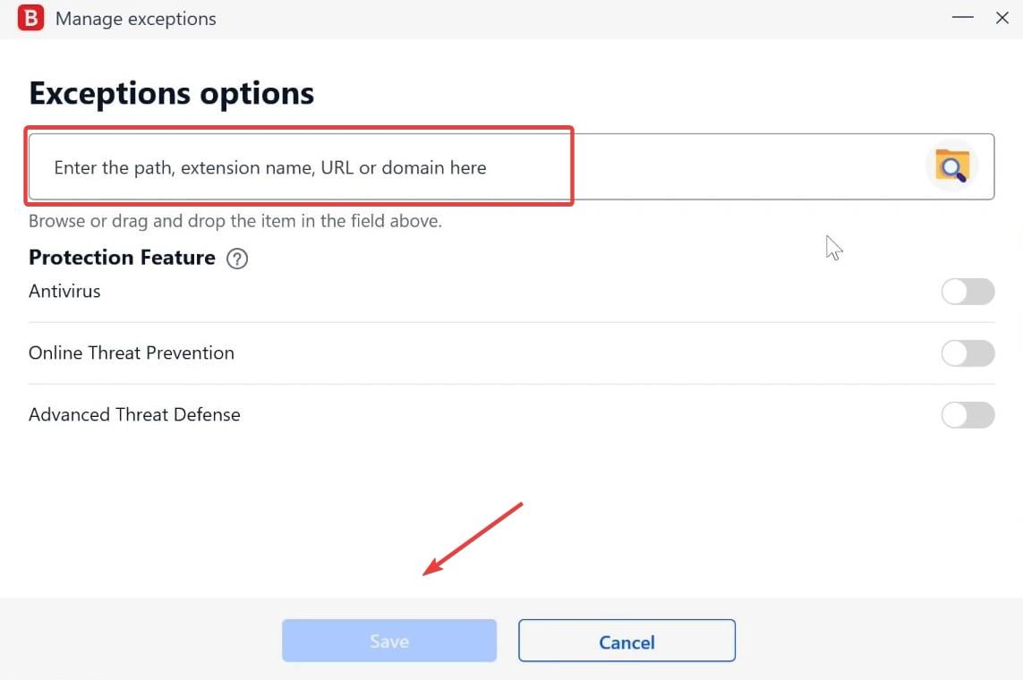 add as exception to fix opera vpn not connecting