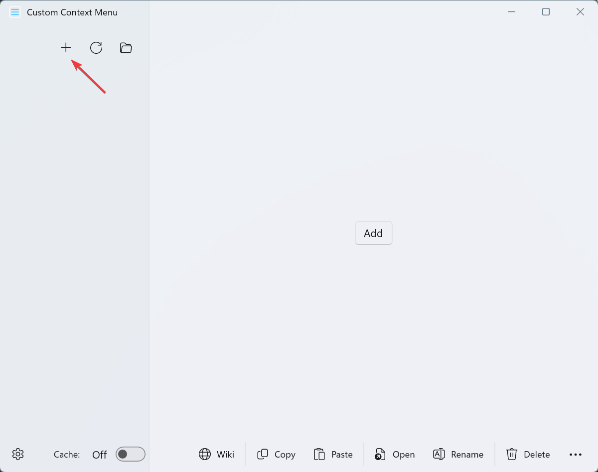add menu