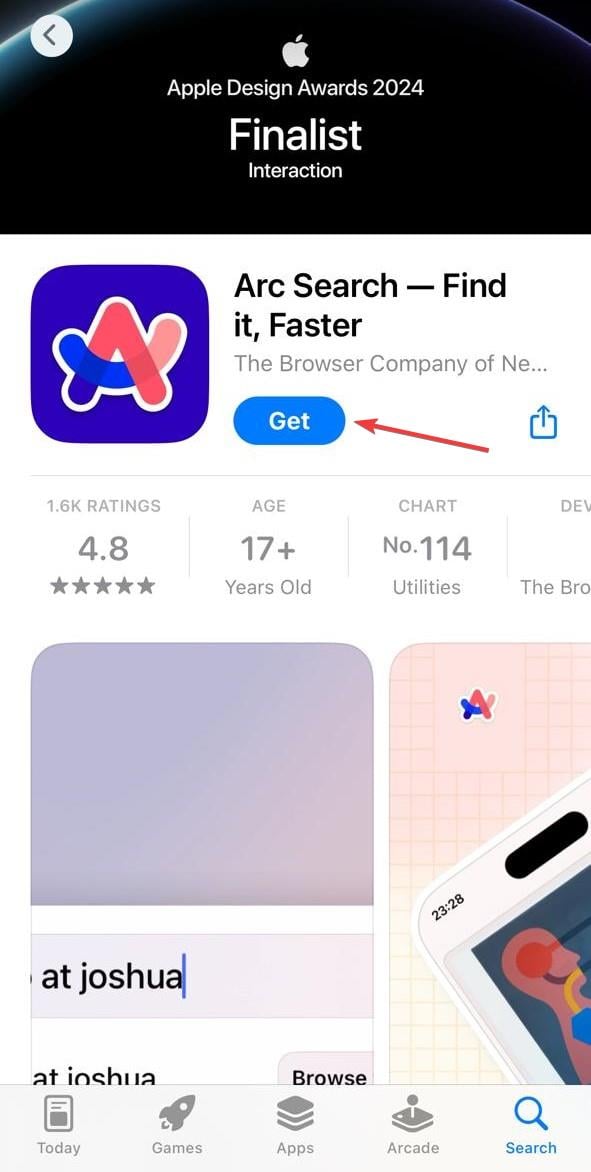 arc browser app store