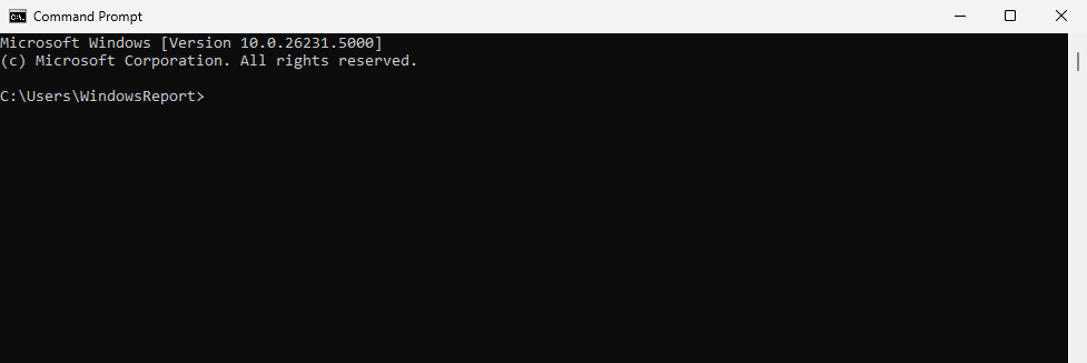 command prompt window