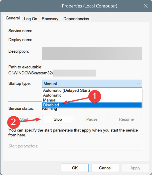 disable service to fix caps lock exits game