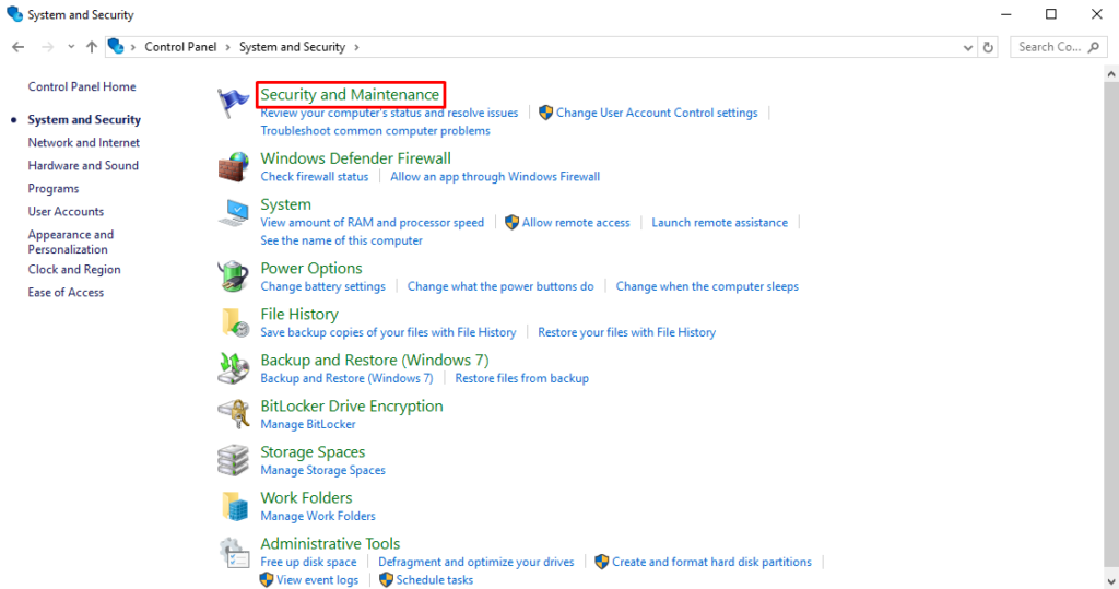 Security and Maintainance