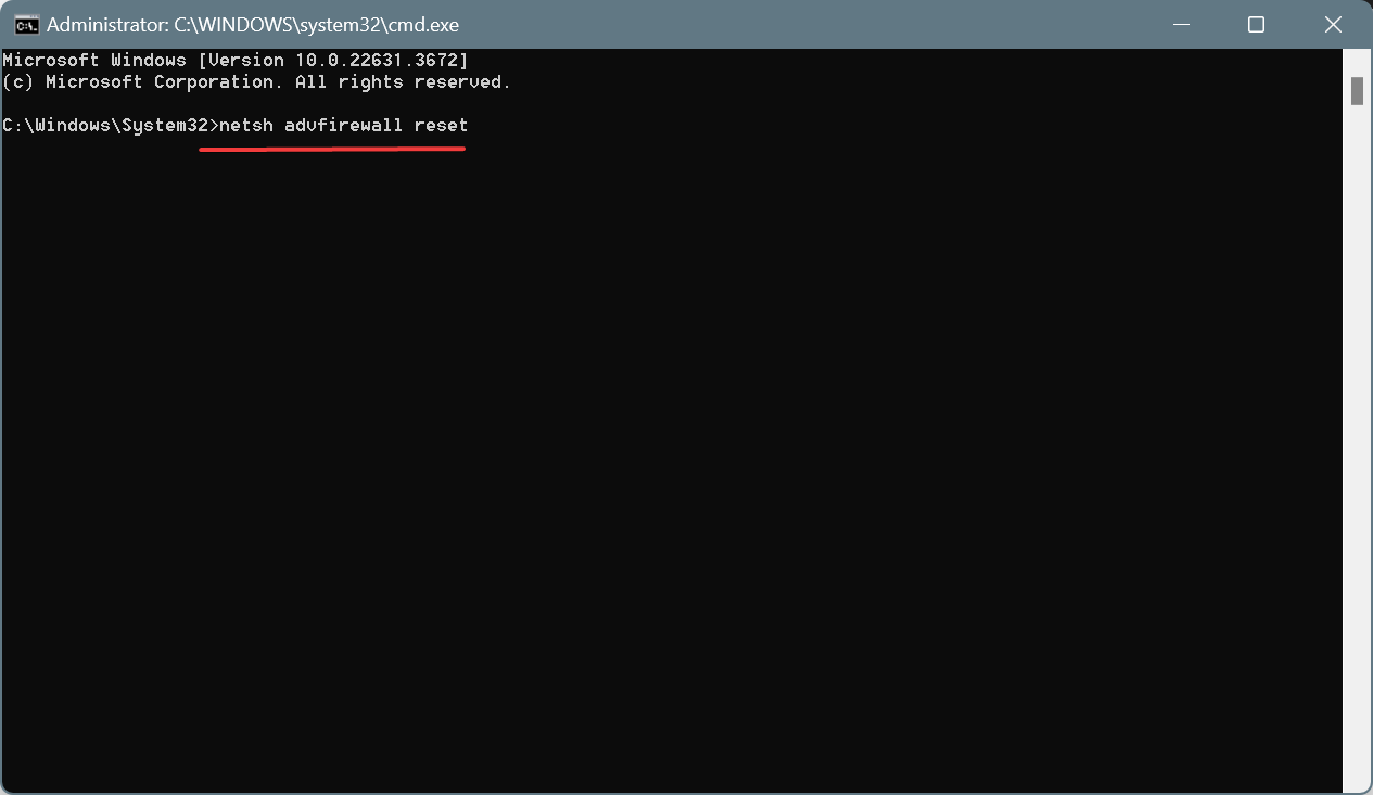 network reset