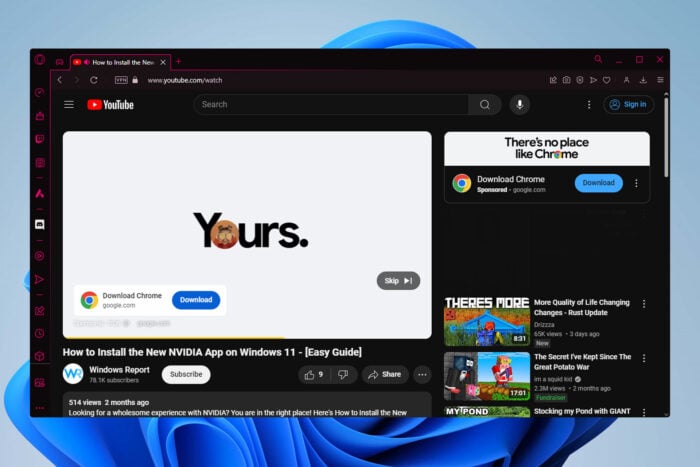 opera gx adblock not working on youtube