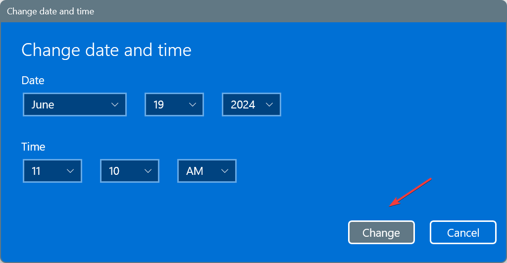 correct time