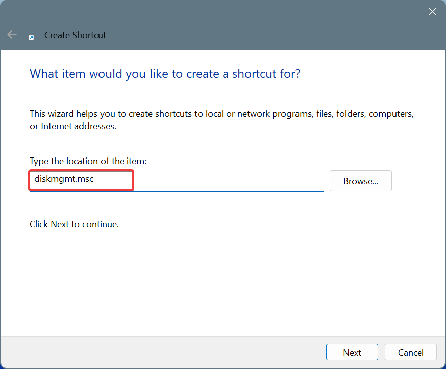 open disk management with shortcut in windows 11