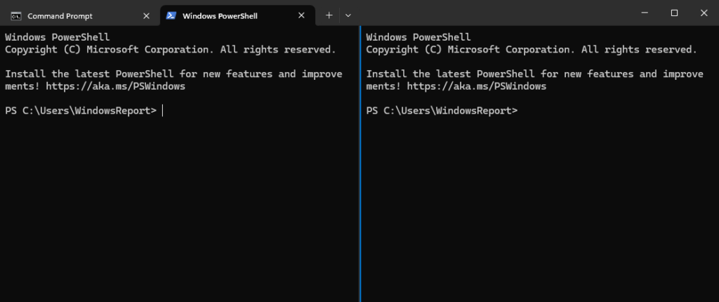 terminal window open