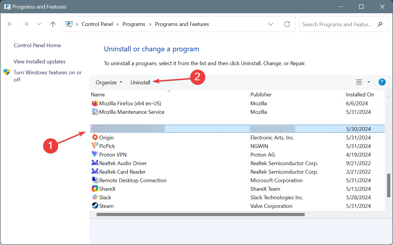 uninstall other VPNs