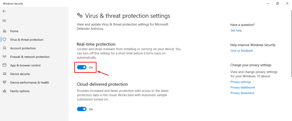 Real-time protection
