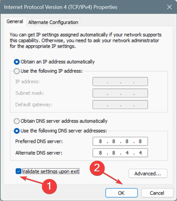 Google's DNS to fix overwatch 2 error disconnected