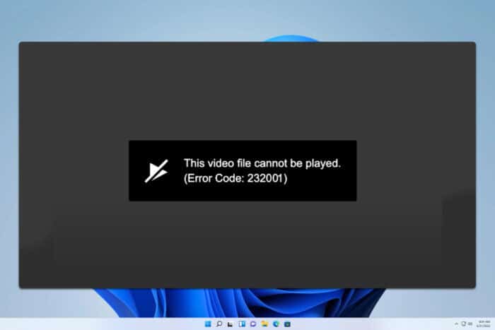 error code 232001