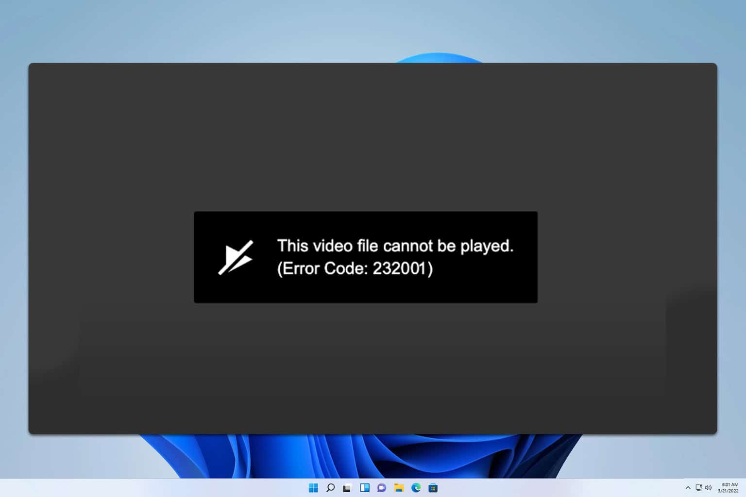 error code 232001