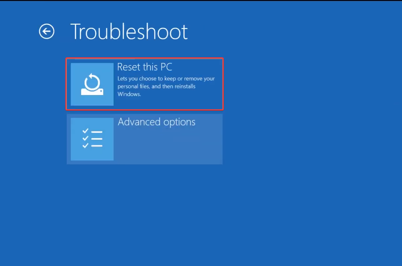 reset pc