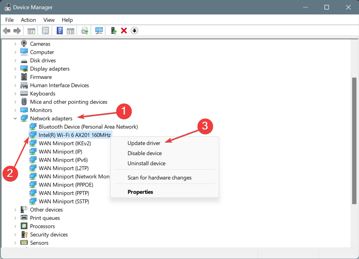 update network driver in Windows 11 