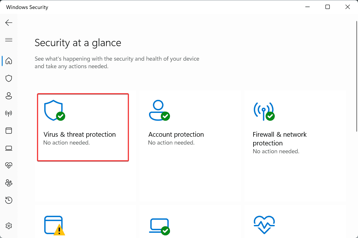 virus & threat protection