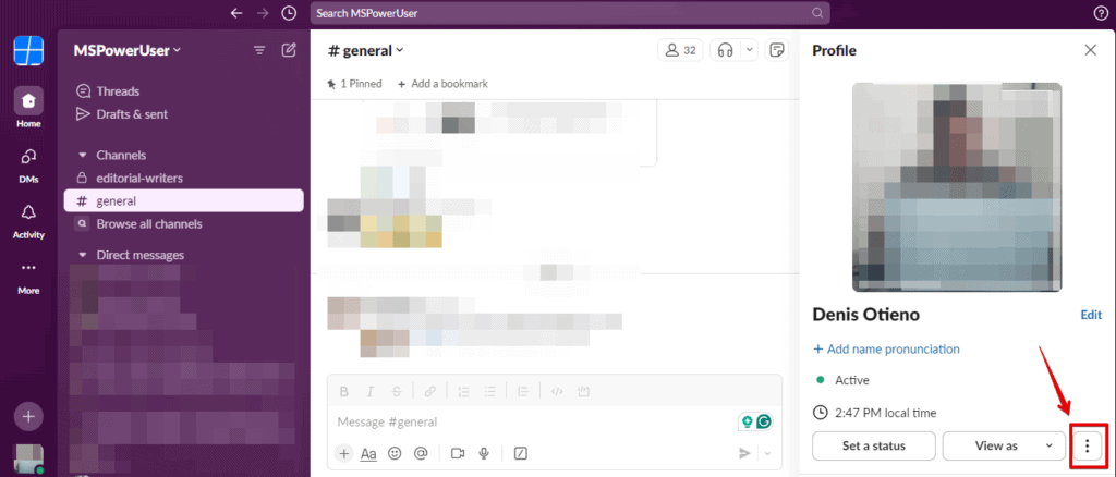 Account settings