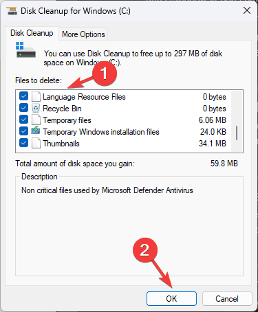 Files to delete