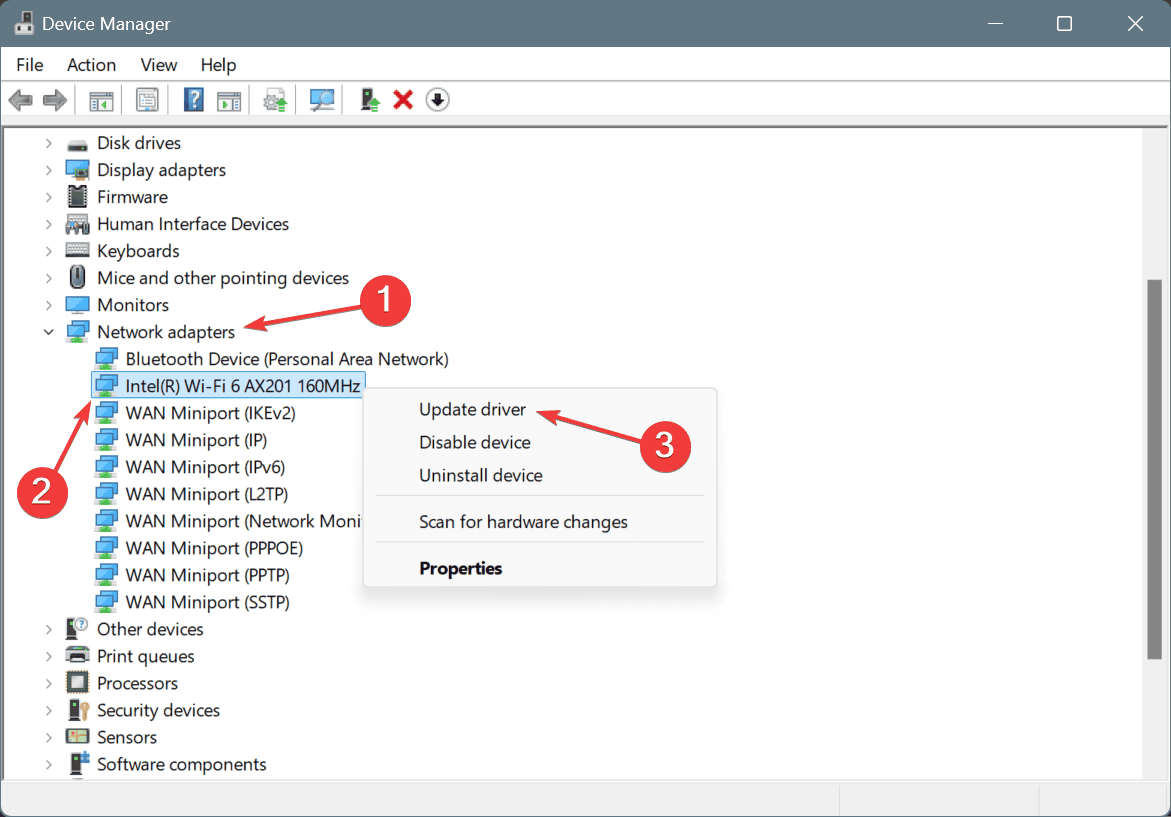 update network driver
