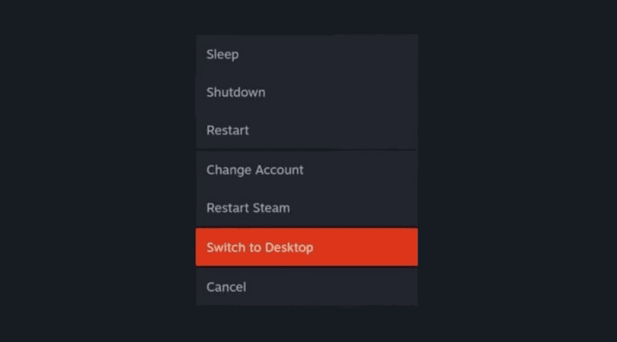 steam deck switch to desktop