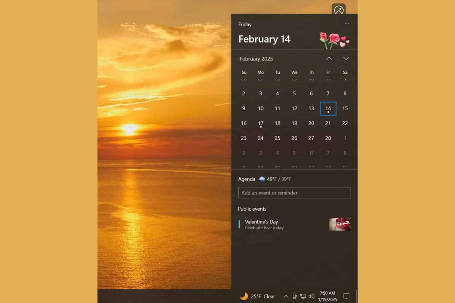 Microsoft add a new Calendar app in Windows 10