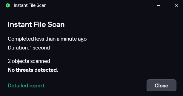 antivirus scan report