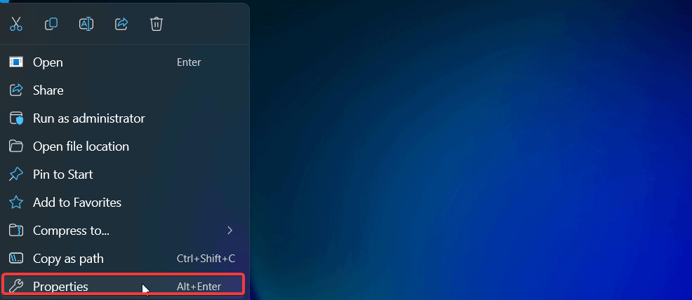 app properties