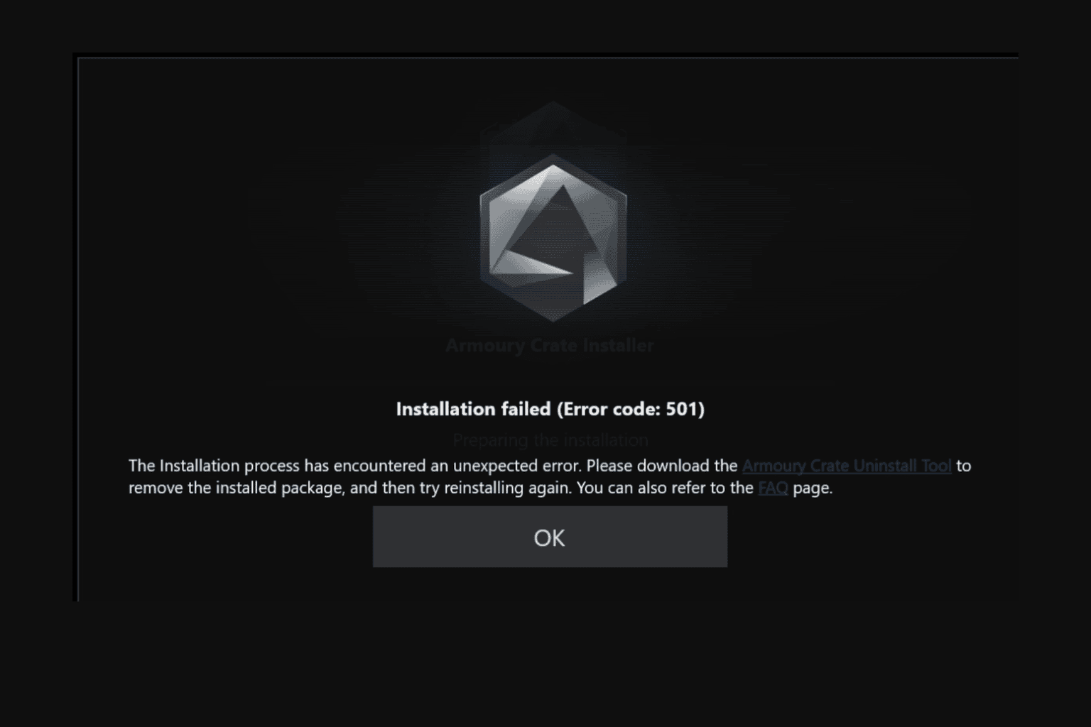 ASUS Armoury Crate Error 501: How to Successfully Install