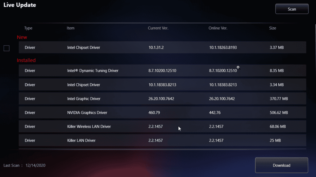 msi dragon center live update