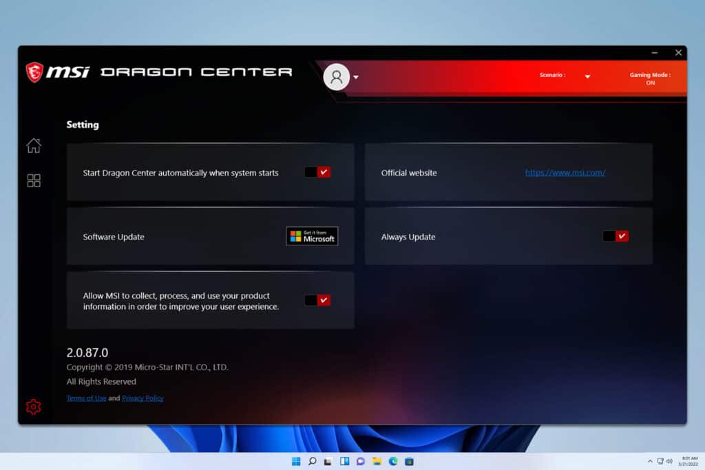 msi dragon center not updating