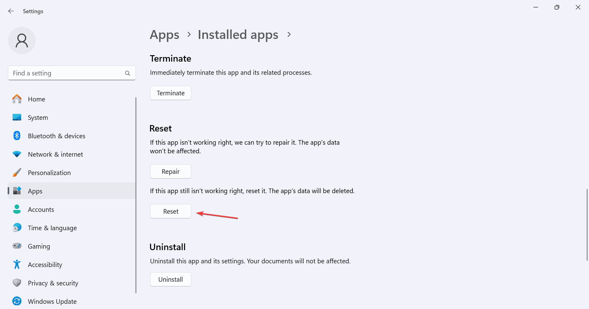 reset to fx omen gaming hub application restart required