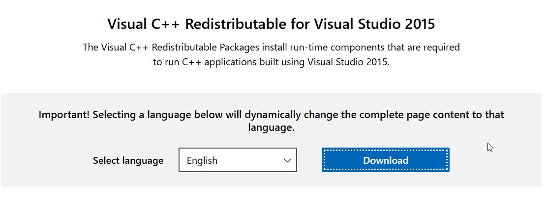 visual c++ download page