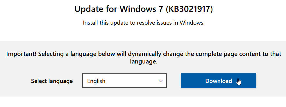 windows 7 package download