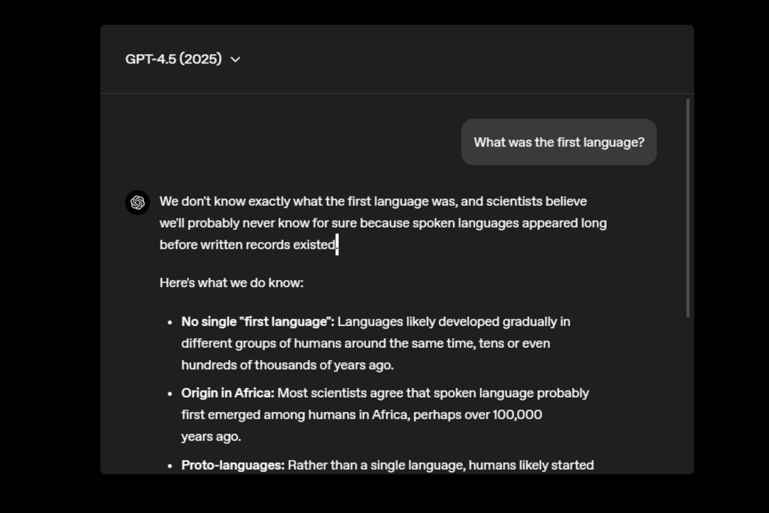 OpenAI GPT-4.5