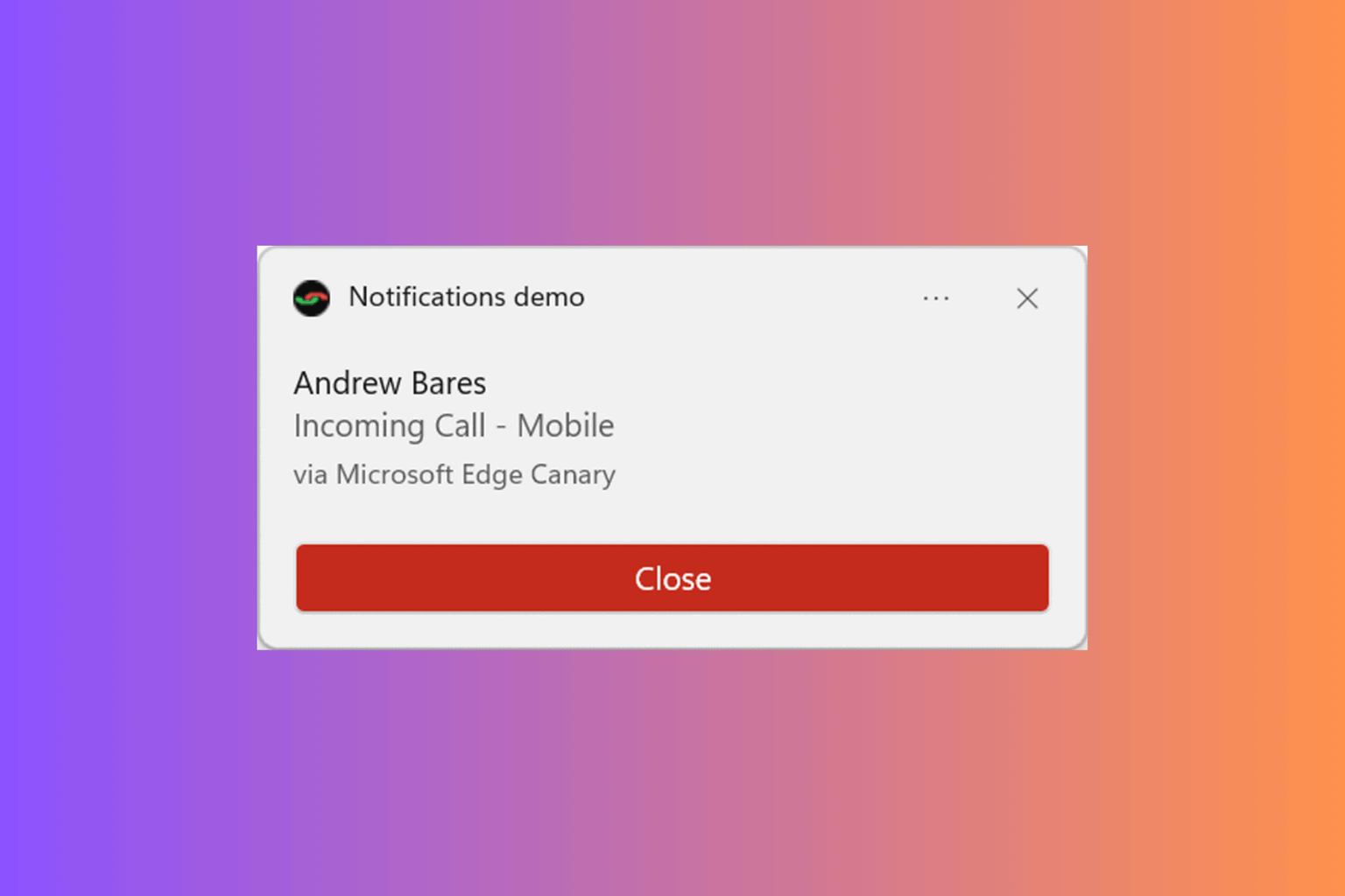 The Notifications API will be extended to support incoming calls notifications