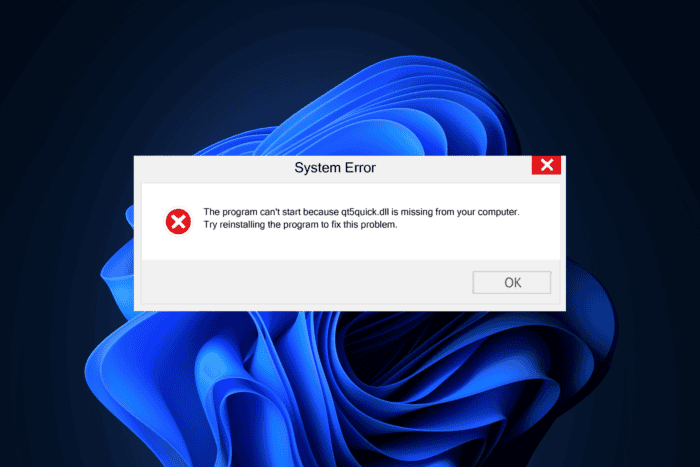 How to fix Qt5quick.dll