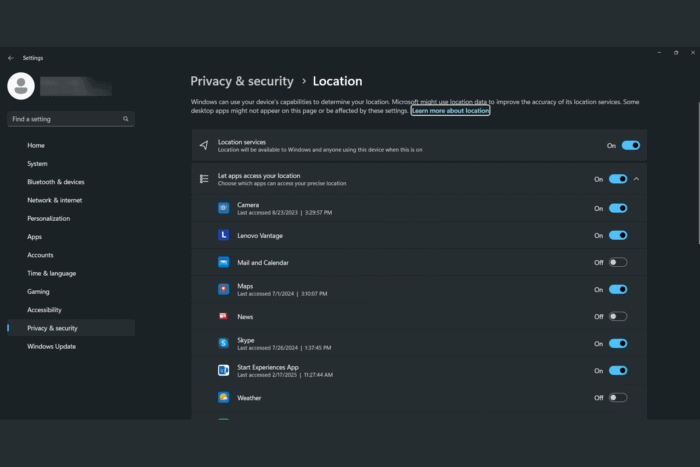 Microsoft deprecated the Location History feature in Windows 11