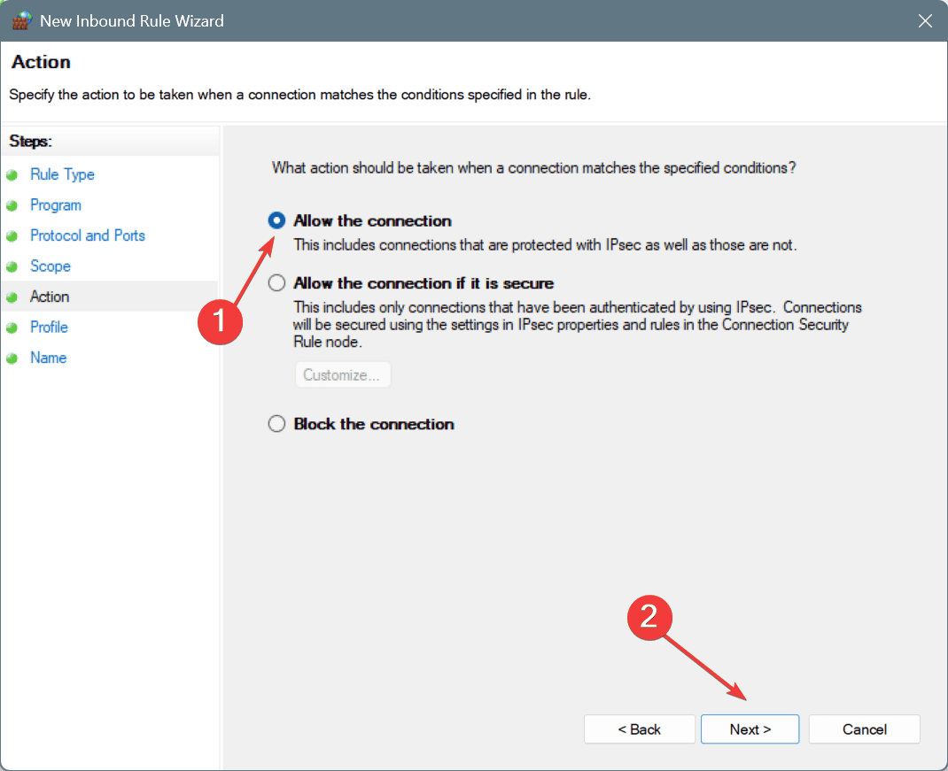 firewall rule to fix ERROR_CANNOT_BREAK_OPLOCK