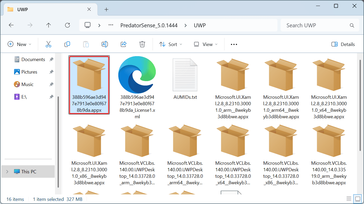 run appx file