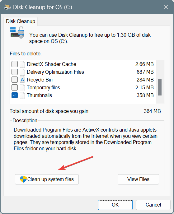 clean up system files