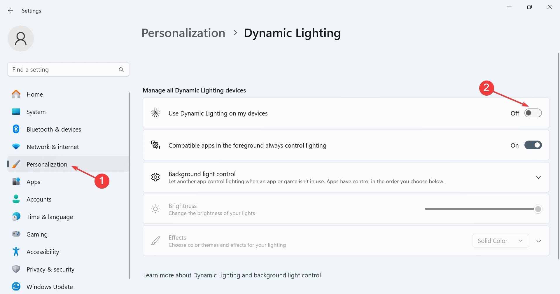 dynamic lighting