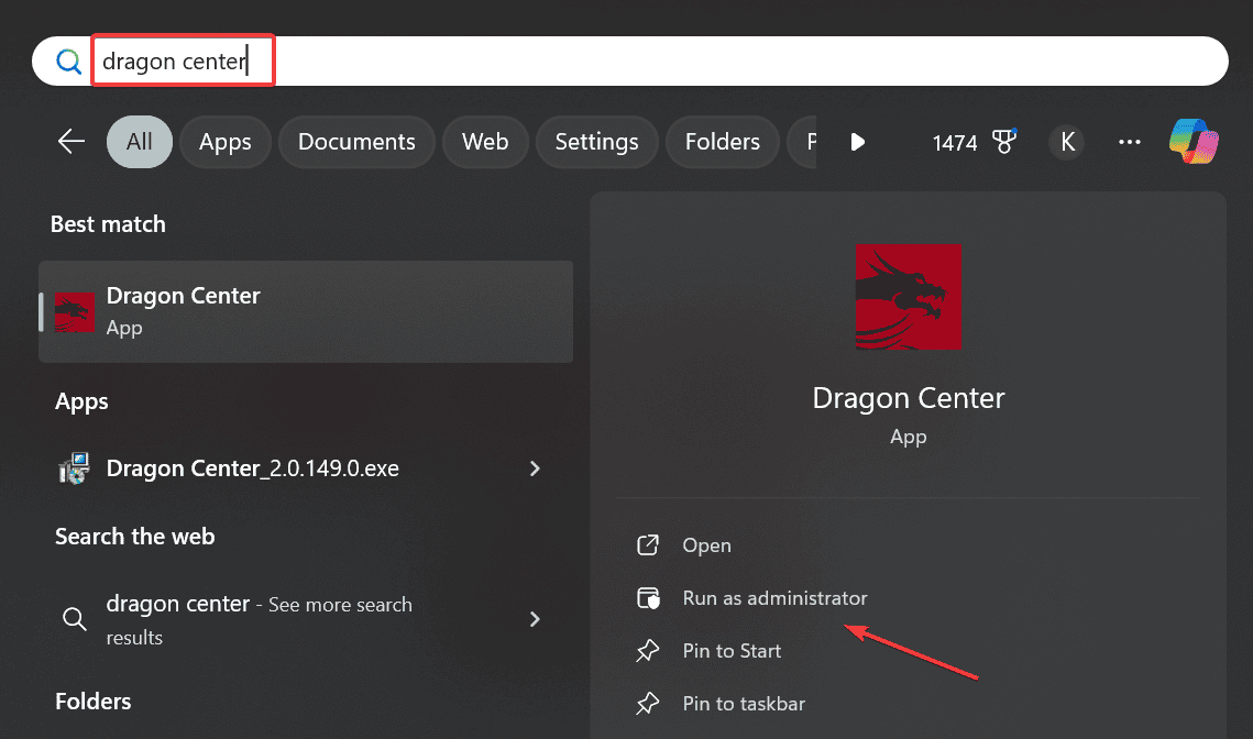 run as admin to fix msi dragon center please wait patiently for load modules